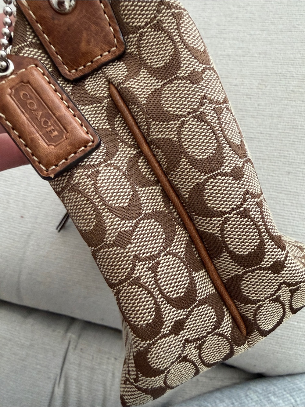 Coach Brown Signature Mini Shoulder Bag - Picture 9 of 12